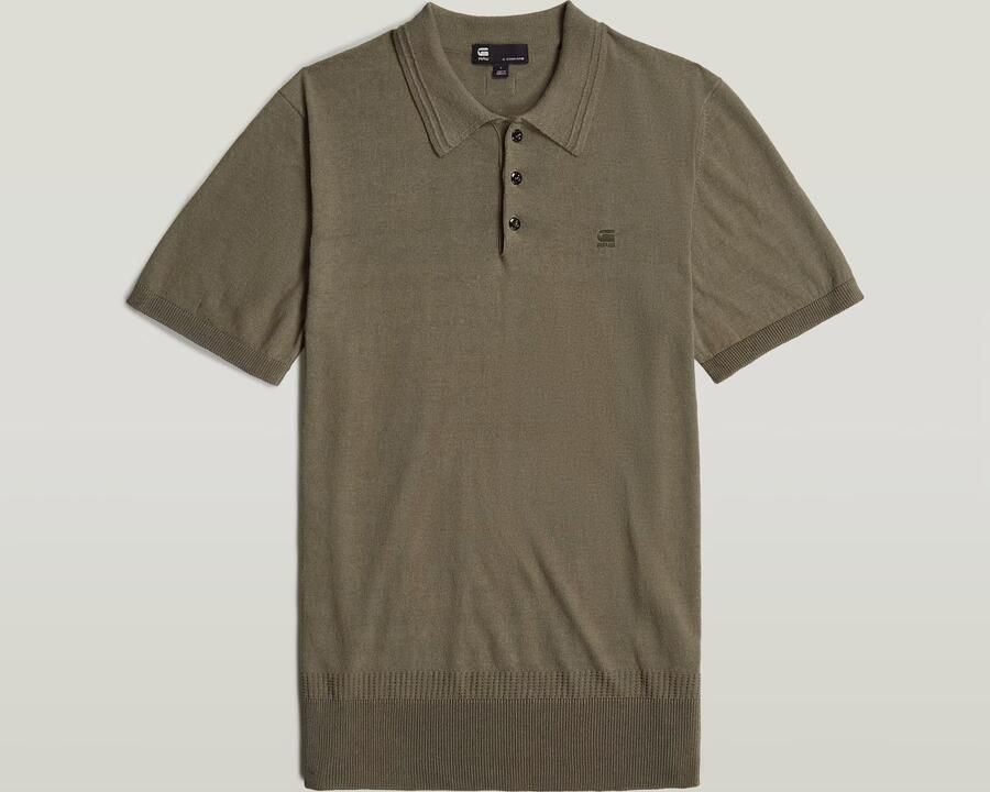 G-Star RAW Knitted Polo Bruin Heren - Foto 5