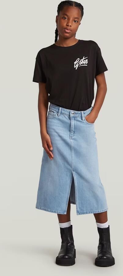 G-Star RAW Lange Rok Meisjes Lichtblauw meisjes - Foto 5