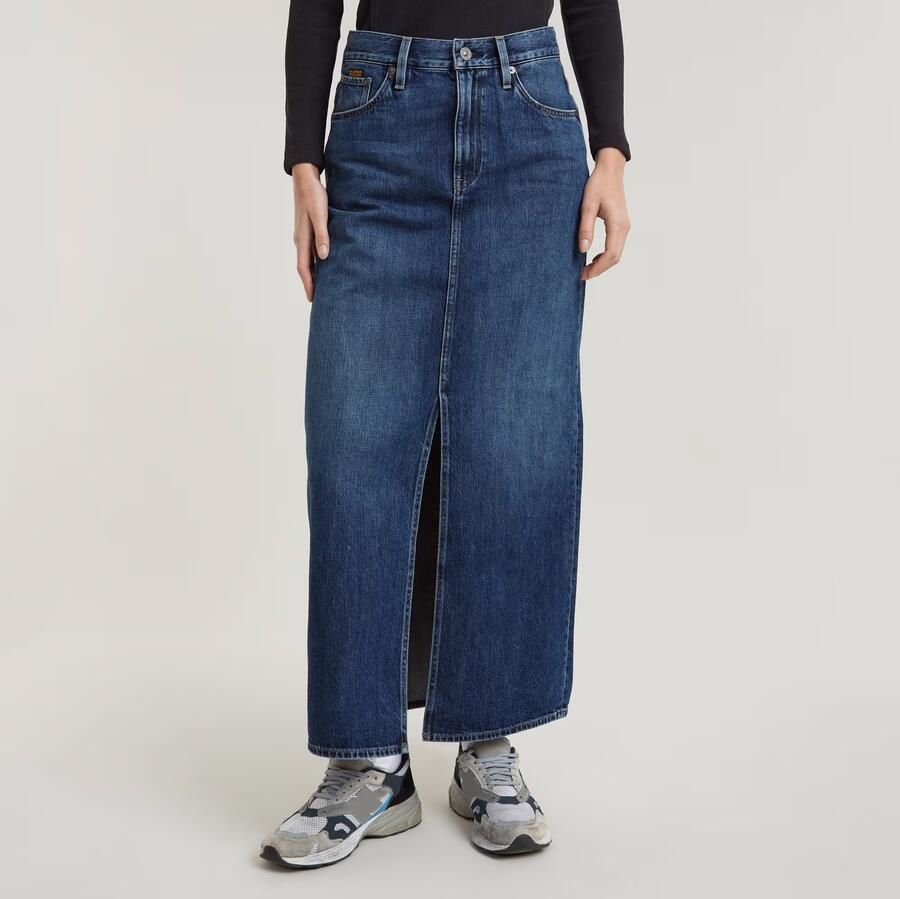 G-Star RAW Lange Rok Viktoria Donkerblauw Dames