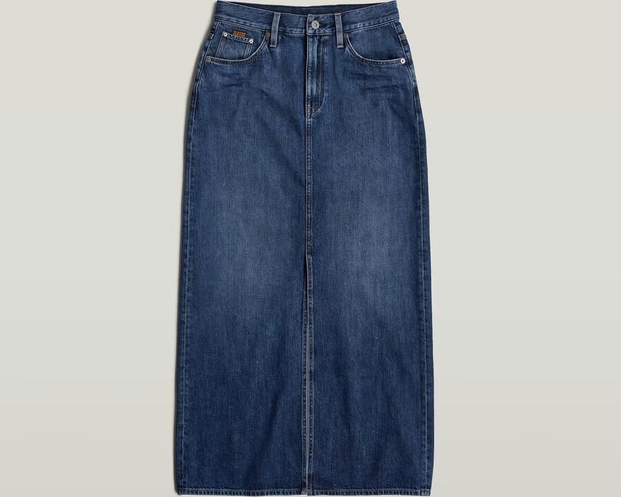 G-Star RAW Lange Rok Viktoria Donkerblauw Dames - Foto 7