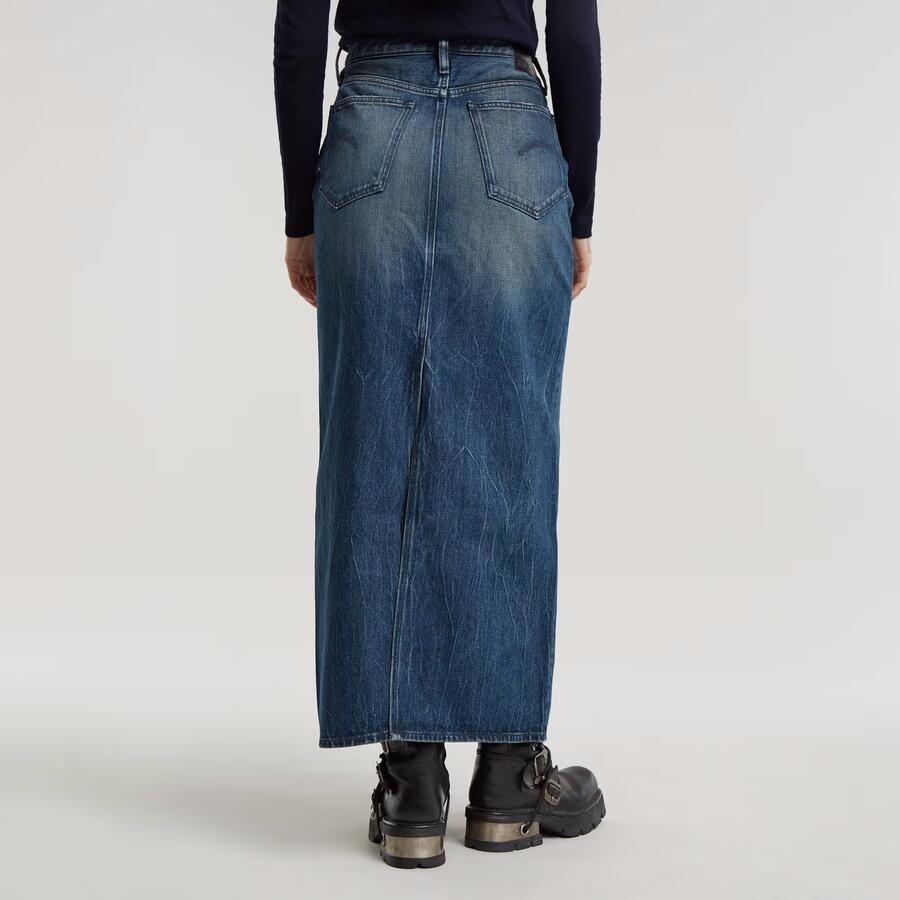 G-Star RAW Lange Rok Viktoria Donkerblauw Dames