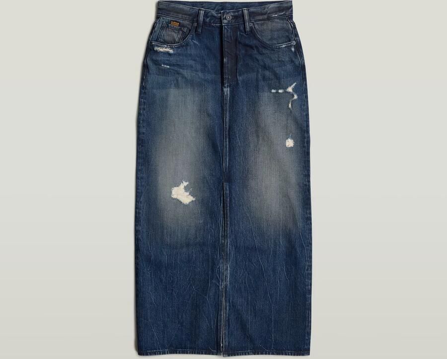 G-Star RAW Lange Rok Viktoria Donkerblauw Dames - Foto 6