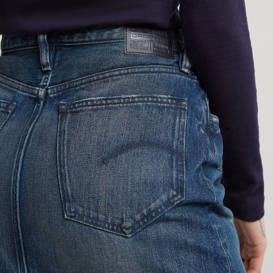 G-Star RAW Lange Rok Viktoria Donkerblauw Dames - Foto 4