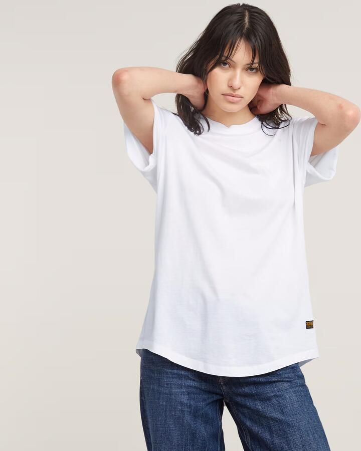 G-Star G Star RAW T shirt Lash Fem Loose Top omgeslagen mouwen met kleine naad vastgezet - Foto 8