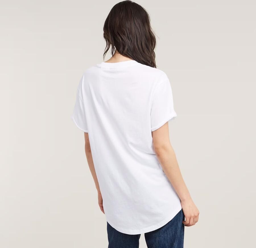 G-Star G Star RAW T shirt Lash Fem Loose Top omgeslagen mouwen met kleine naad vastgezet - Foto 5