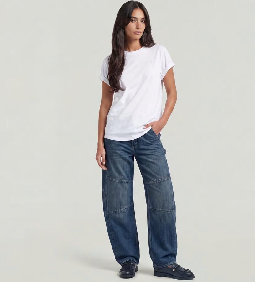 G-Star G Star RAW T shirt Lash Fem Loose Top omgeslagen mouwen met kleine naad vastgezet - Foto 10