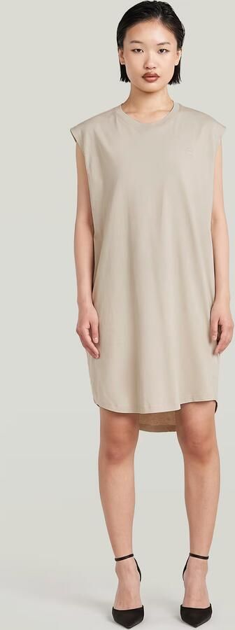 G-Star RAW Lash Loose Jurk Beige Dames - Foto 7