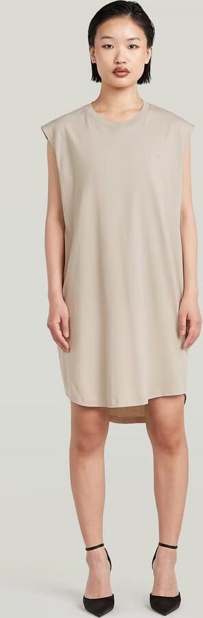 G-Star RAW Lash Loose Jurk Beige Dames - Foto 6