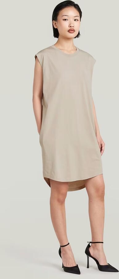 G-Star RAW Lash Loose Jurk Beige Dames - Foto 4