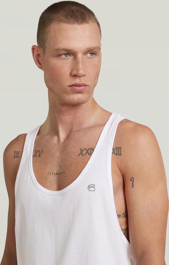 G-Star RAW Lash Muscle Tanktop Wit Heren - Foto 4