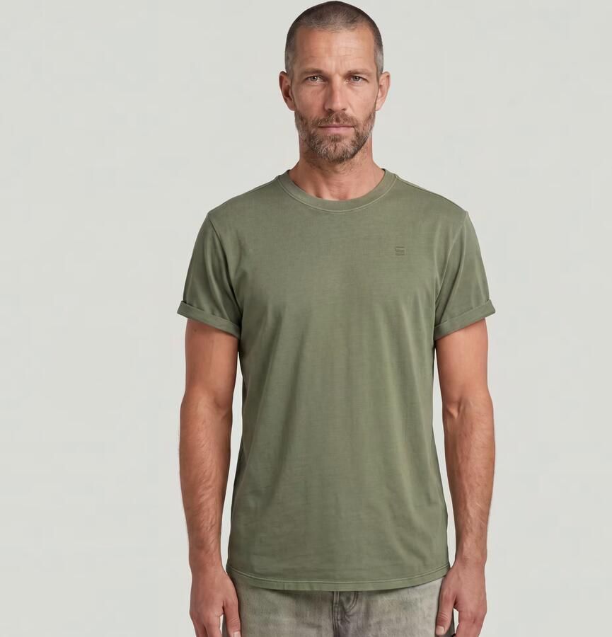 G-STAR RAW Heren Polo's & T-shirts Lash R T S\s Khaki - Foto 7