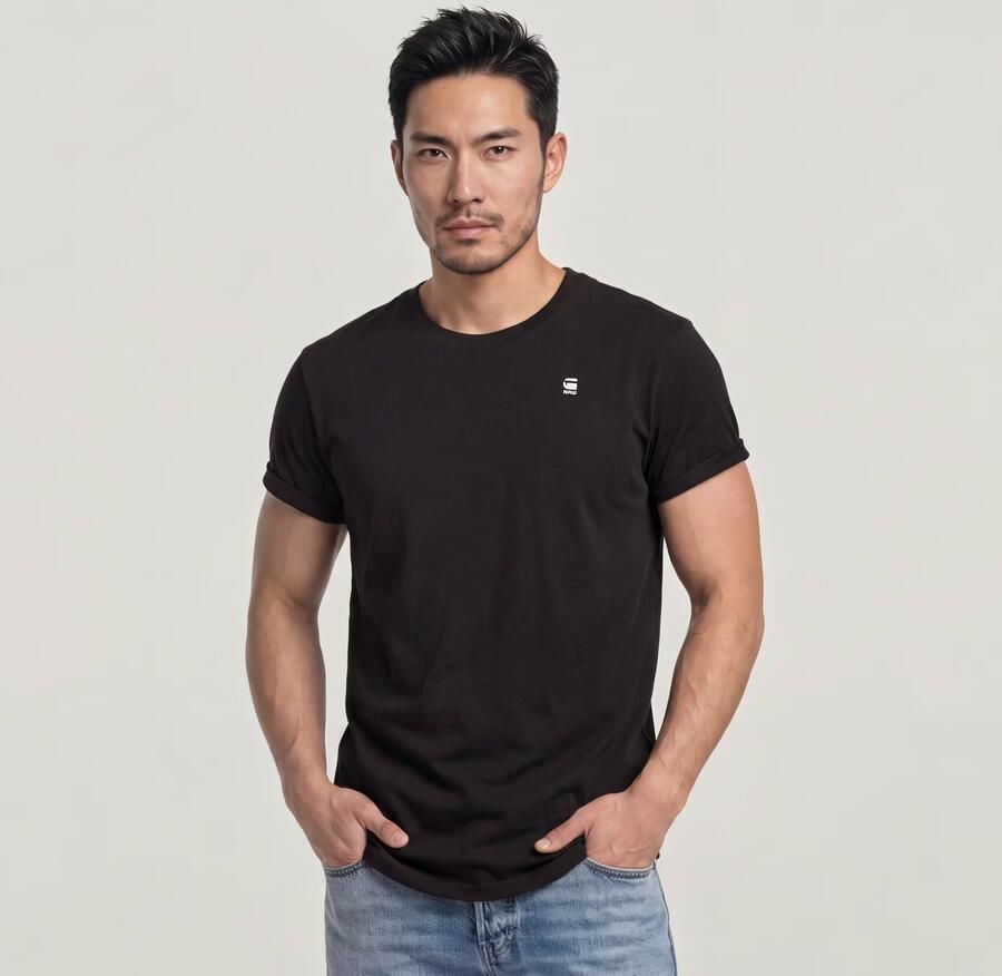 G-STAR RAW Heren Polo's & T-shirts Lash R T S s Zwart - Foto 10