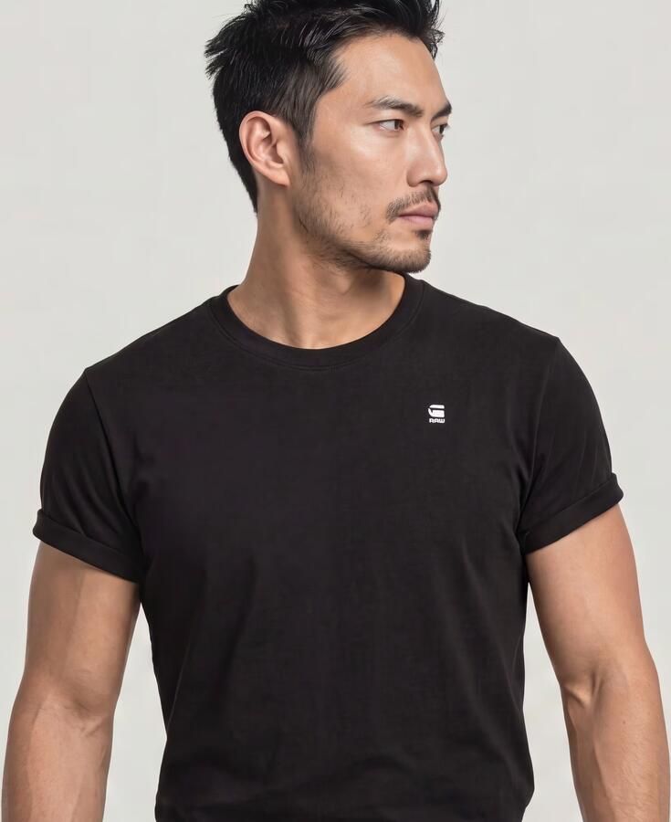 G-STAR RAW Heren Polo's & T-shirts Lash R T S s Zwart - Foto 13