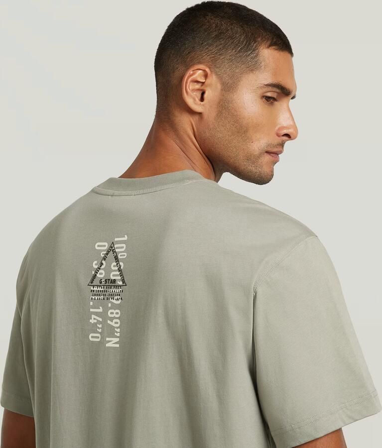 G-Star RAW Layered Back Graphic T-Shirt Beige Heren
