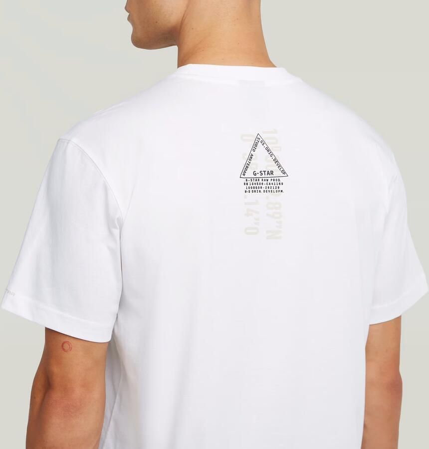 G-Star RAW Layered Back Graphic T-Shirt Wit Heren