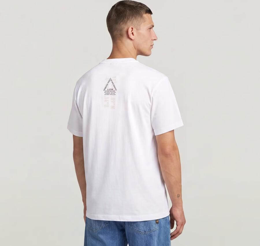 G-Star RAW Layered Back Graphic T-Shirt Wit Heren - Foto 8