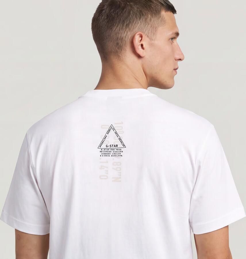 G-Star RAW Layered Back Graphic T-Shirt Wit Heren - Foto 6