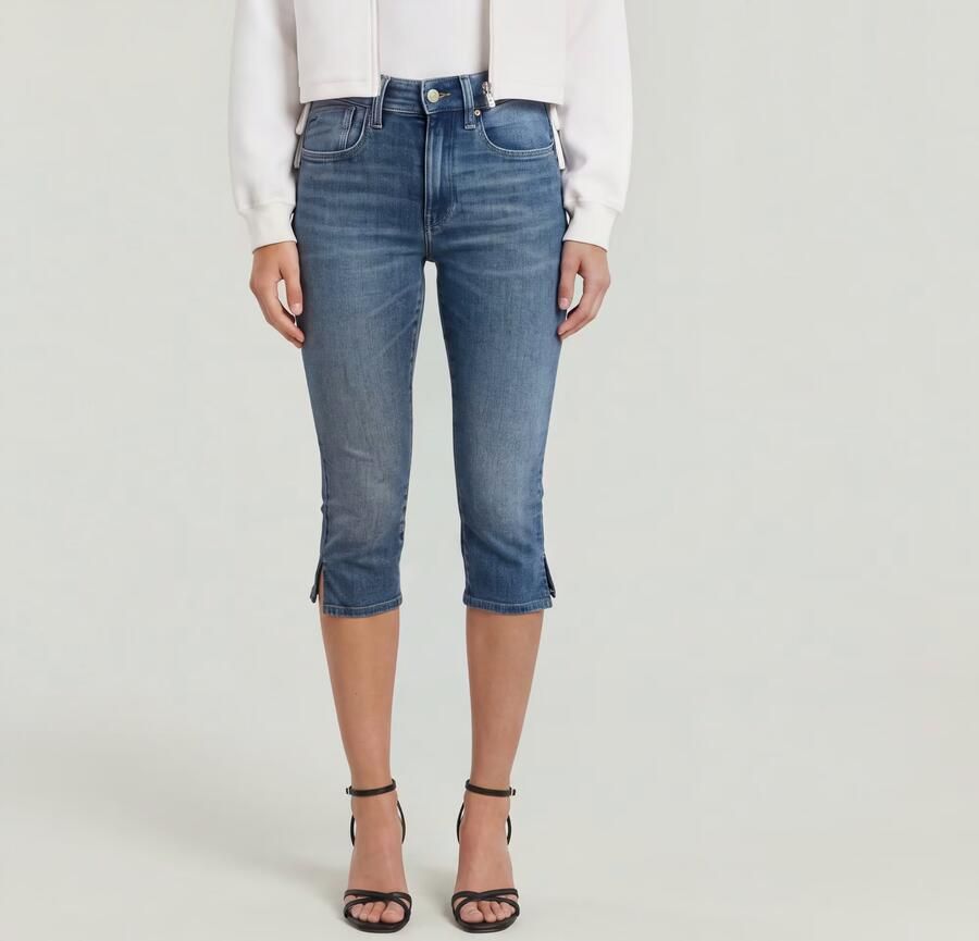 G-Star RAW Lhana Capri Shorts Midden blauw Dames - Foto 3