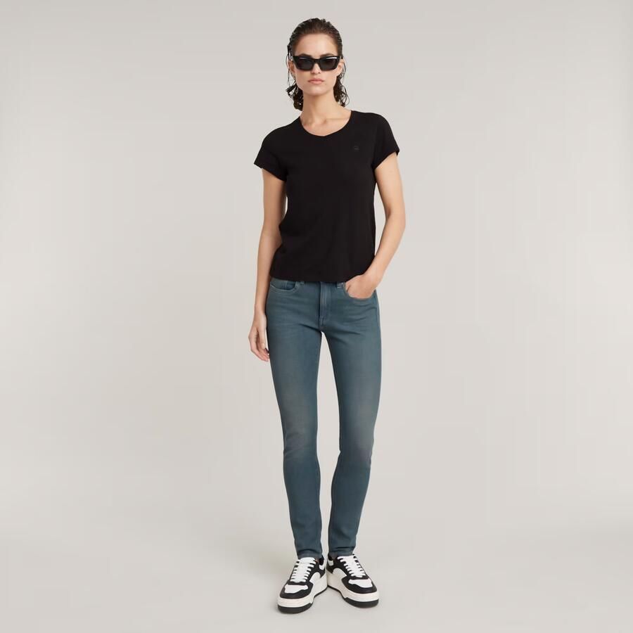 G-Star RAW Lhana High Super Skinny Jeans Donkerblauw Dames - Foto 3