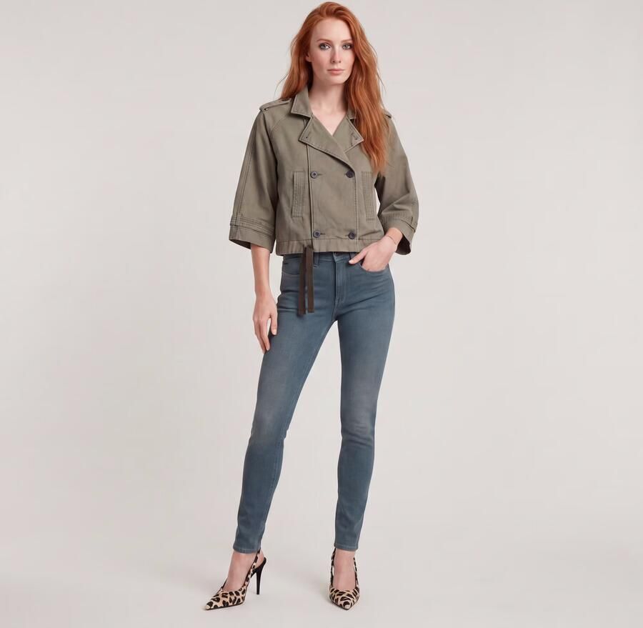 G-Star RAW Lhana High Super Skinny Jeans Donkerblauw Dames - Foto 5