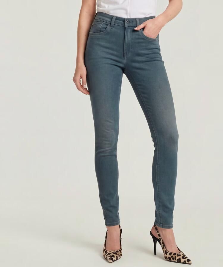 G-Star RAW Lhana High Super Skinny Jeans Donkerblauw Dames - Foto 6
