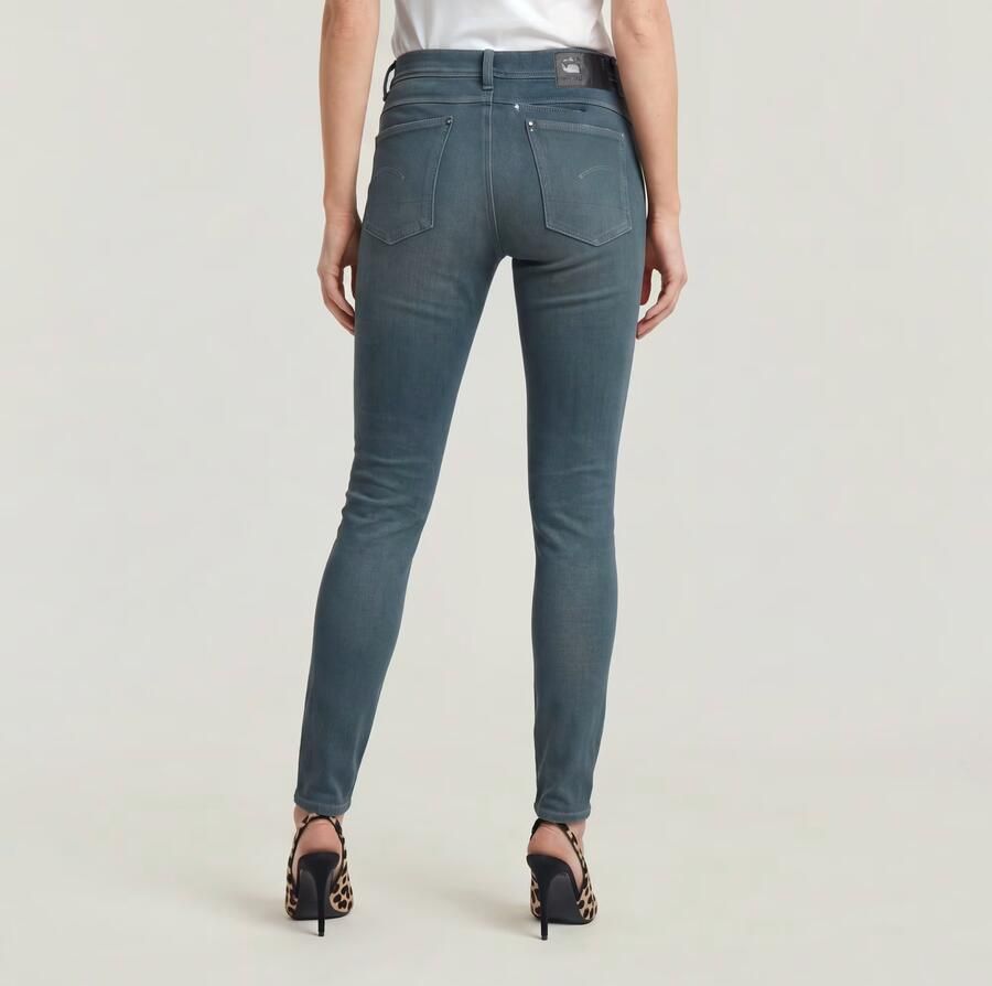 G-Star RAW Lhana High Super Skinny Jeans Donkerblauw Dames - Foto 4
