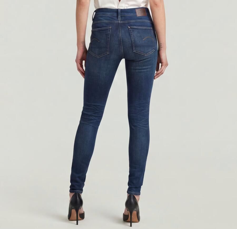 G-Star RAW Lhana Skinny Jeans Donkerblauw Dames - Foto 4