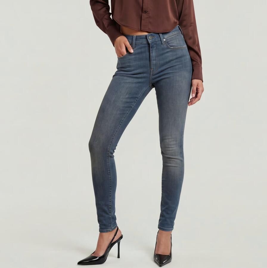 G-Star RAW Lhana Skinny Jeans Donkerblauw Dames - Foto 5
