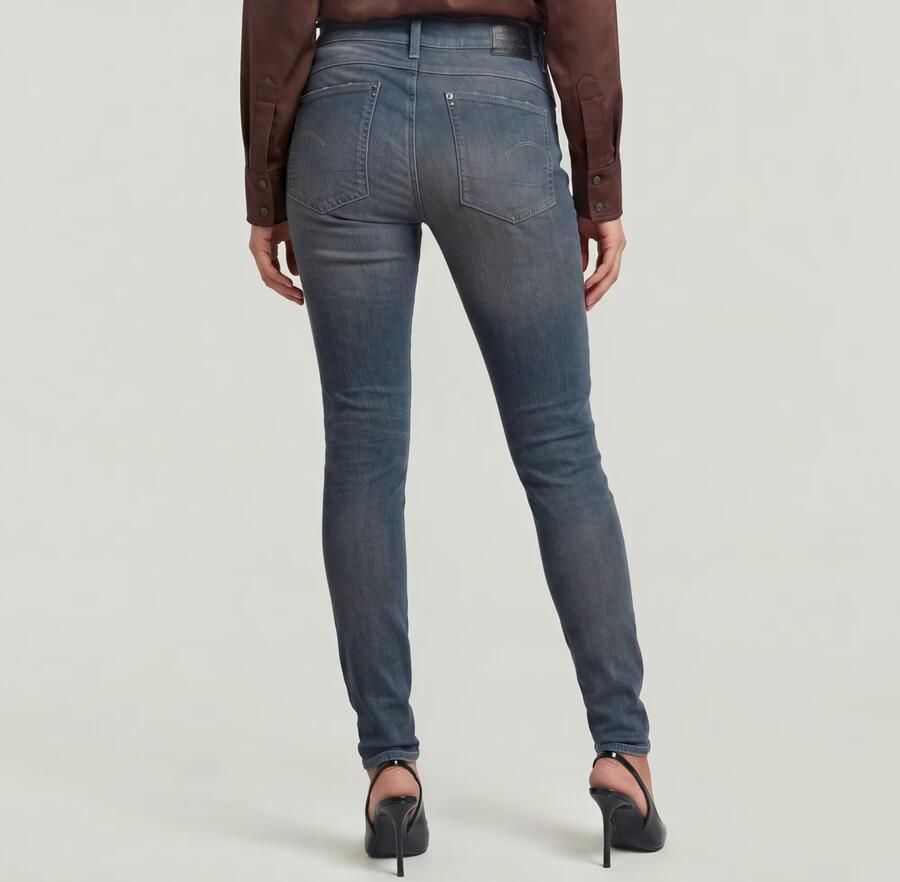 G-Star RAW Lhana Skinny Jeans Donkerblauw Dames - Foto 6