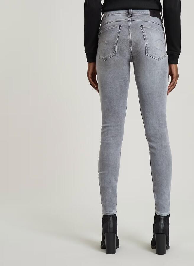 G-Star RAW Lhana Skinny high waist skinny jeans met biologisch katoen un faded glacier grey - Foto 9