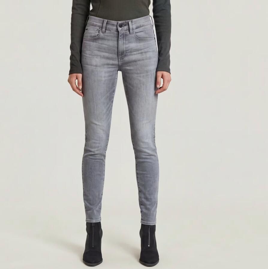 G-Star RAW Lhana Skinny high waist skinny jeans met biologisch katoen un faded glacier grey - Foto 8