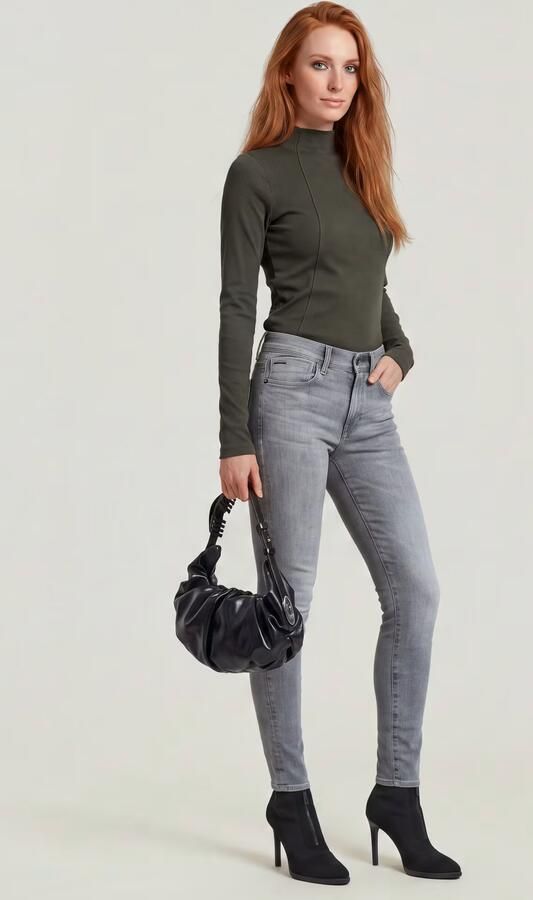 G-Star RAW Lhana Skinny high waist skinny jeans met biologisch katoen un faded glacier grey - Foto 15