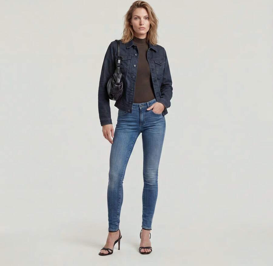 G-Star RAW Lhana Skinny Jeans Midden blauw Dames - Foto 3