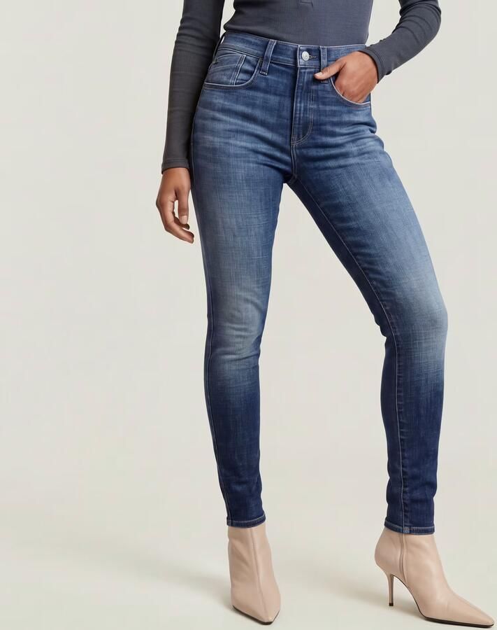 G-Star RAW Lhana Skinny Jeans Midden blauw Dames - Foto 6