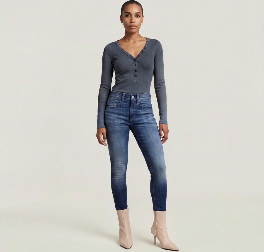 G-Star RAW Lhana Skinny Jeans Midden blauw Dames - Foto 5