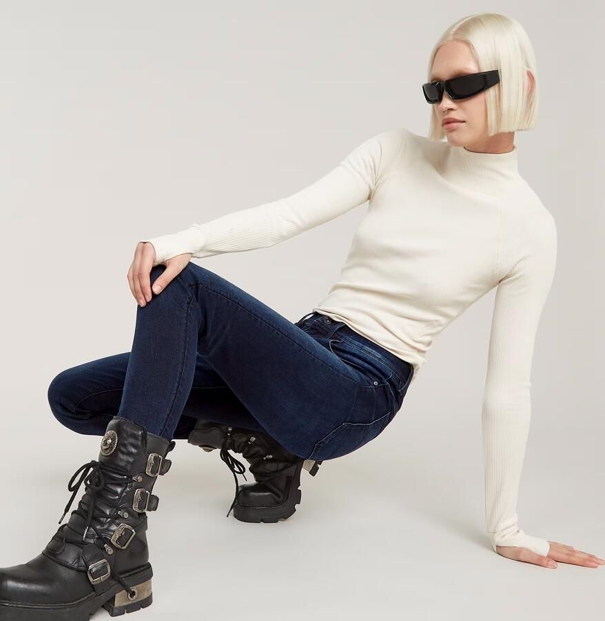 G-Star RAW Lhana Super Skinny Jeans Donkerblauw Dames - Foto 5