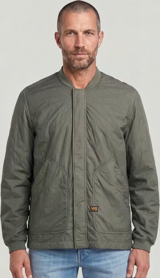 G-Star RAW Licht Gewattteerd Jack Quilted Grijs Heren - Foto 5