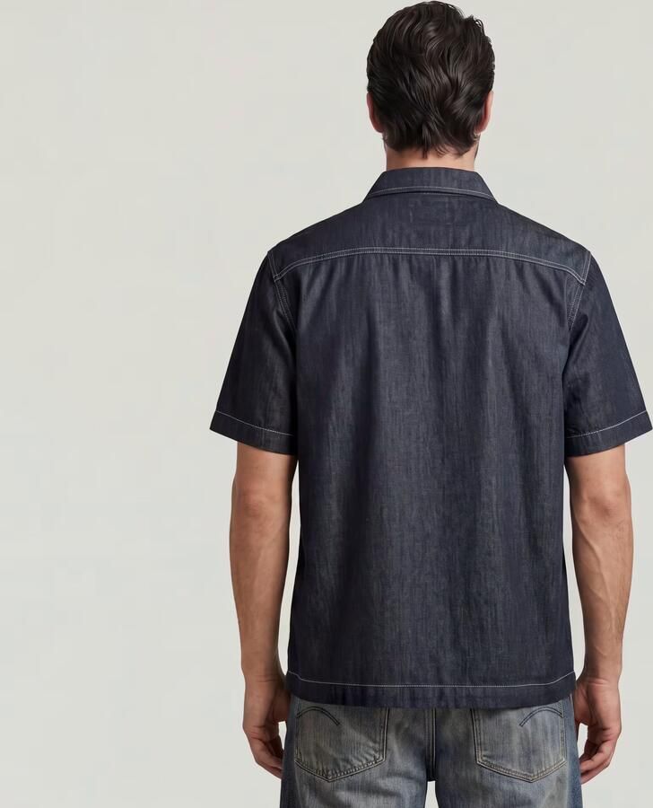 G-Star Raw regular fit vrijetijdsoverhemd van lyocellmix model 'Bowling' - Foto 5