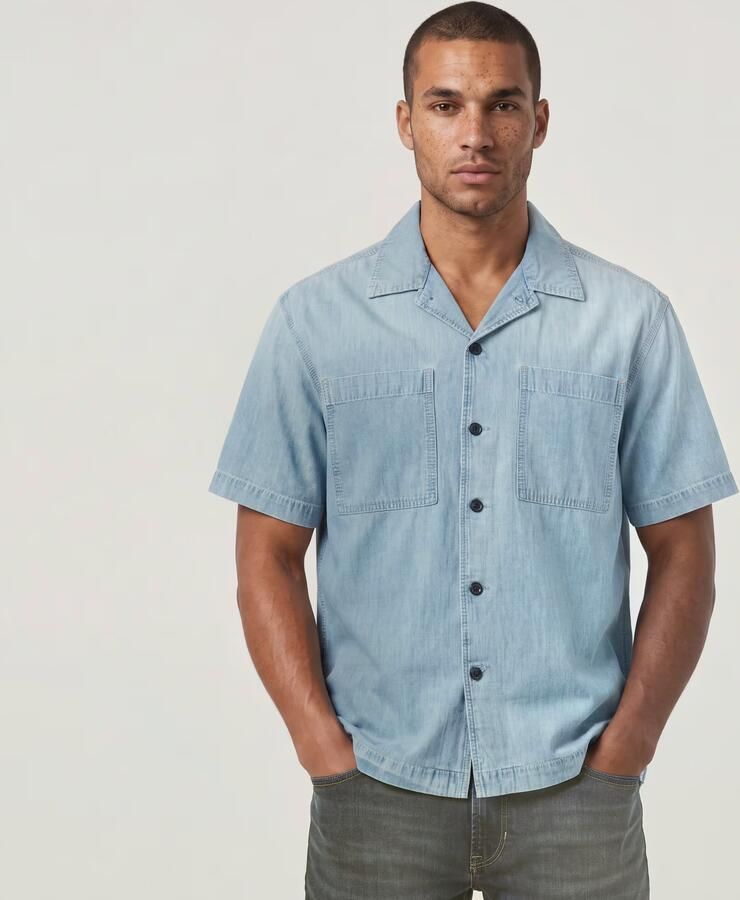 G-Star RAW Lightweight 2-Pock Regular Overhemd Lichtblauw Heren - Foto 3