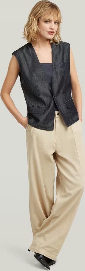 G-Star RAW Lightweight Blazer Gilet Donkerblauw Dames - Foto 7