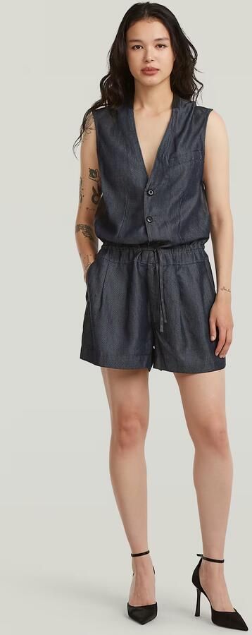 G-Star RAW Lightweight Blazer Playsuit Donkerblauw Dames - Foto 7