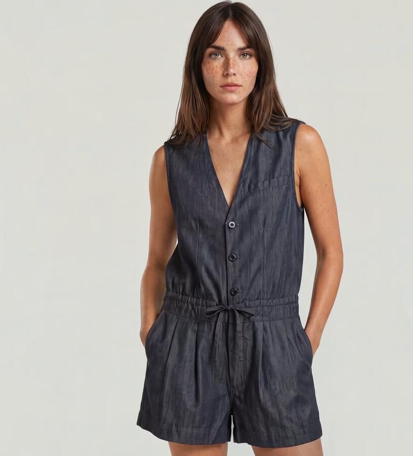 G-Star RAW Lightweight Blazer Playsuit Donkerblauw Dames - Foto 4