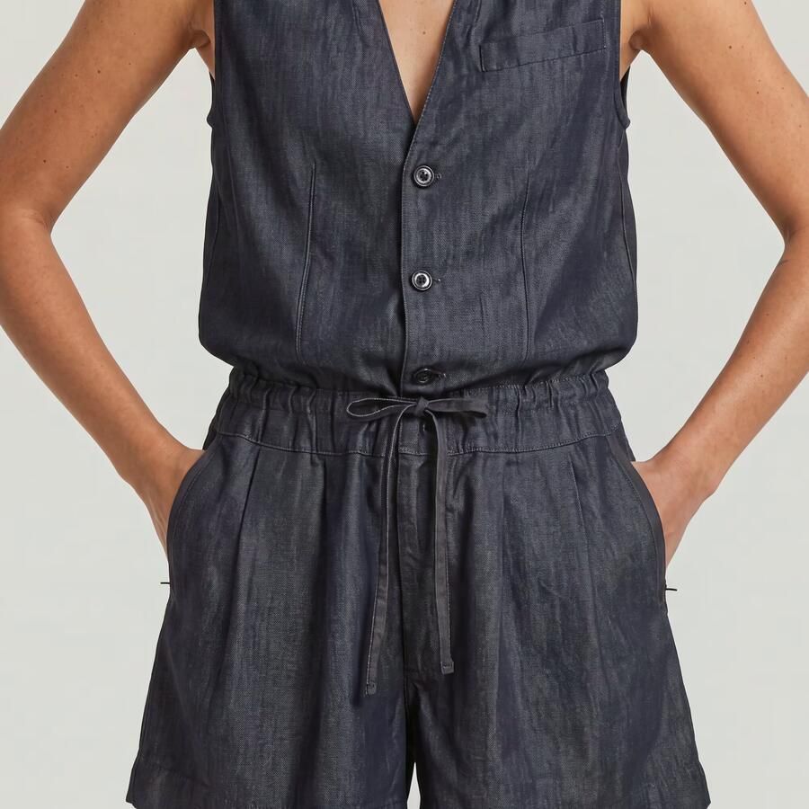 G-Star RAW Lightweight Blazer Playsuit Donkerblauw Dames - Foto 3