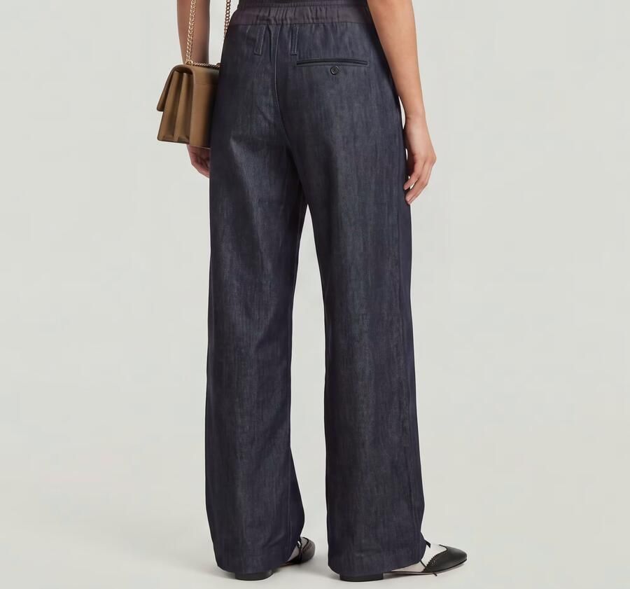 G-Star RAW Lightweight Fluid Wide Leg Broek Donkerblauw Dames - Foto 5