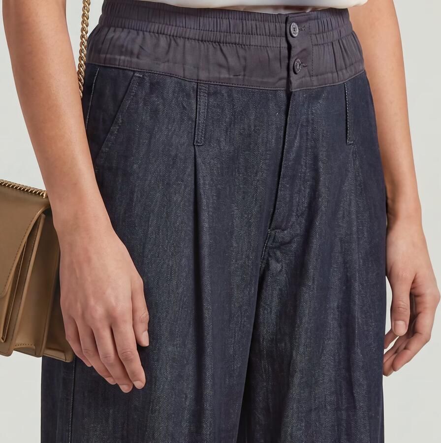 G-Star RAW Lightweight Fluid Wide Leg Broek Donkerblauw Dames - Foto 3