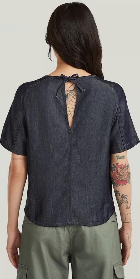 G-Star RAW Lightweight Geweven T-shirt Donkerblauw Dames - Foto 5
