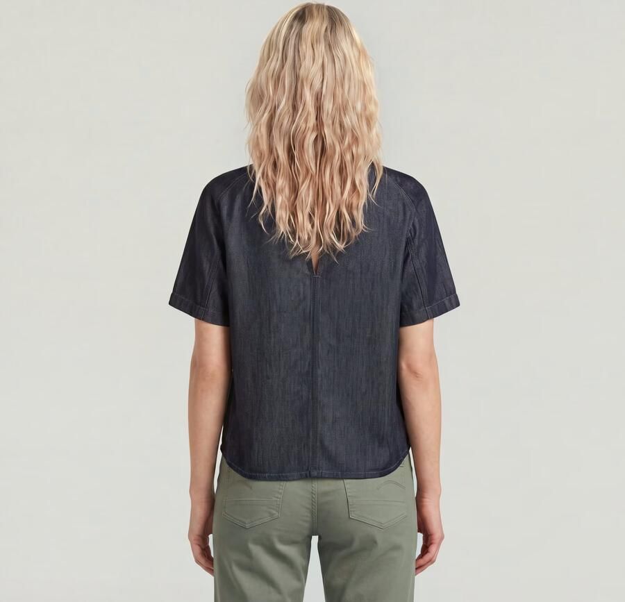 G-Star RAW Lightweight Geweven T-shirt Donkerblauw Dames - Foto 3