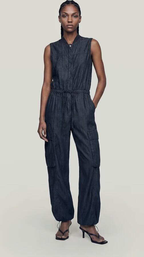 G-Star RAW Lightweight Parachute Jumpsuit Donkerblauw Dames