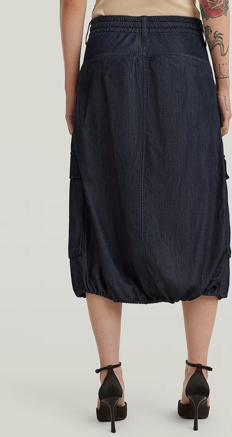 G-Star RAW Lightweight Parachute Midi Rok Donkerblauw Dames