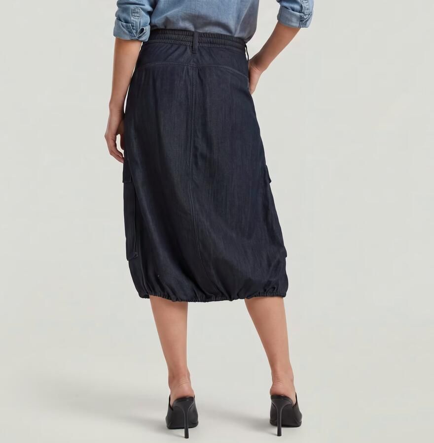G-Star RAW Lightweight Parachute Midi Rok Donkerblauw Dames - Foto 4